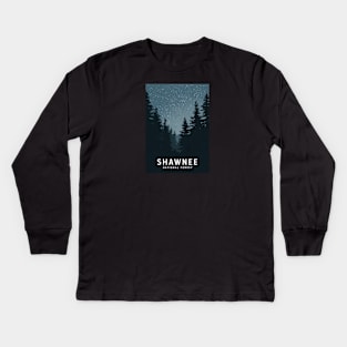 Shawnee National Forest at Night Kids Long Sleeve T-Shirt